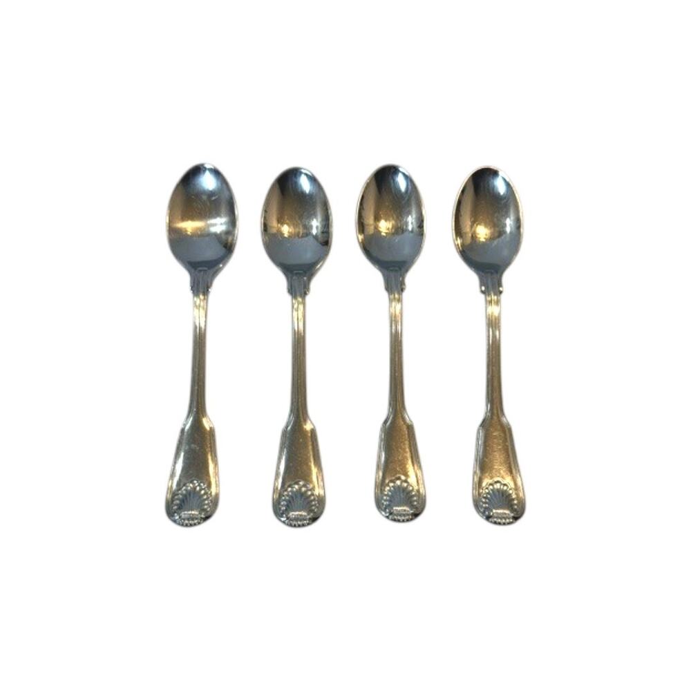 Towle London Shell Germany Stainless Teaspoons Set of 4